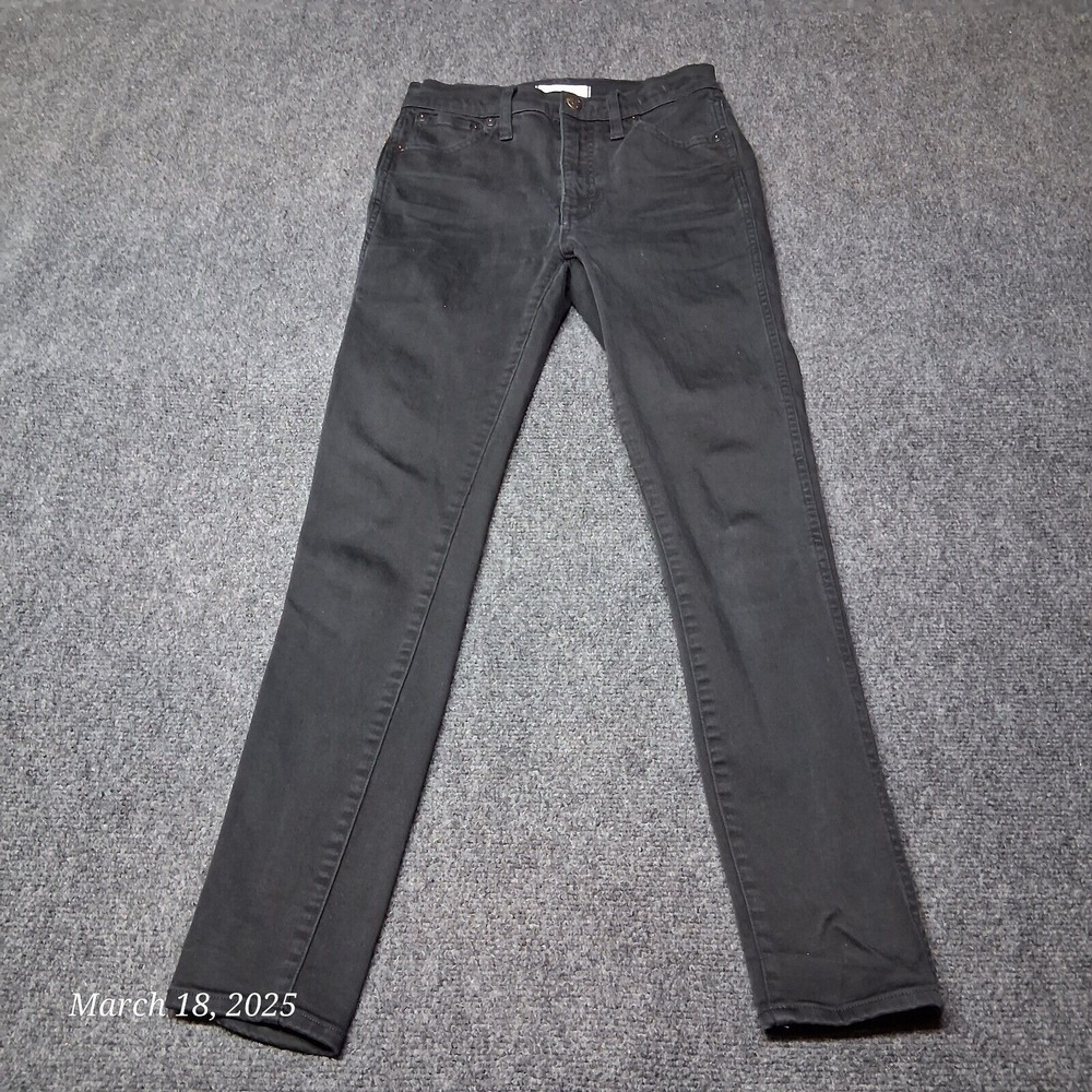 Madewell Jeans Women 26 Black‎ 10" High Riser Skinny Skinny Stretch Pants